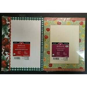 Hallmark connections deluxe designed paper 2 pkgs holiday & apples f12